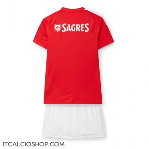 Benfica Prima Maglia Bambino 2024-25 Manica Corta (+ Pantaloni corti)